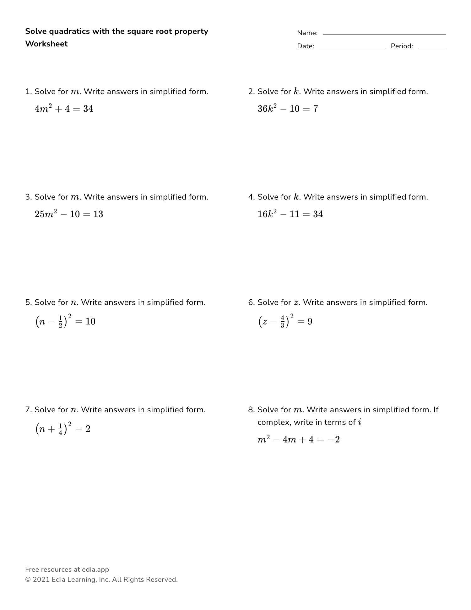 Edia AI Platform For Student Outcomes Factoring Quadratic Equations