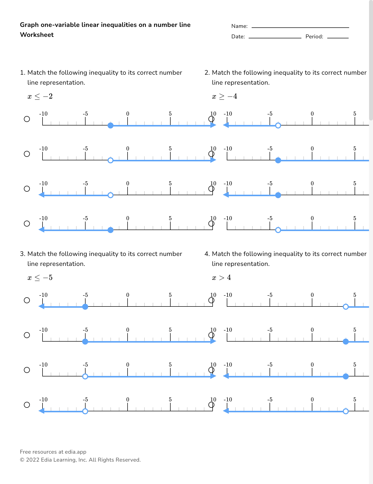 Solving Inequalities Worksheets Printable With Answers Mashup Math