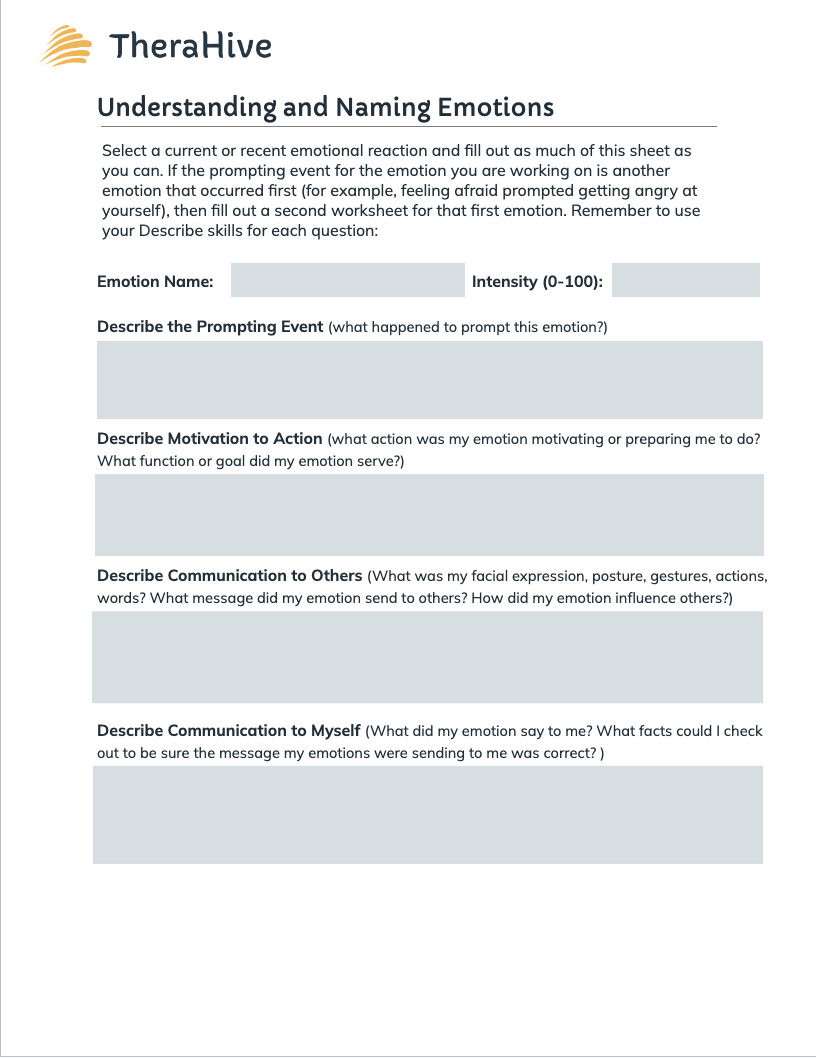 Emotion Regulation Worksheets Free Printable Emotional Regulation Activity The Inspired Treehouse