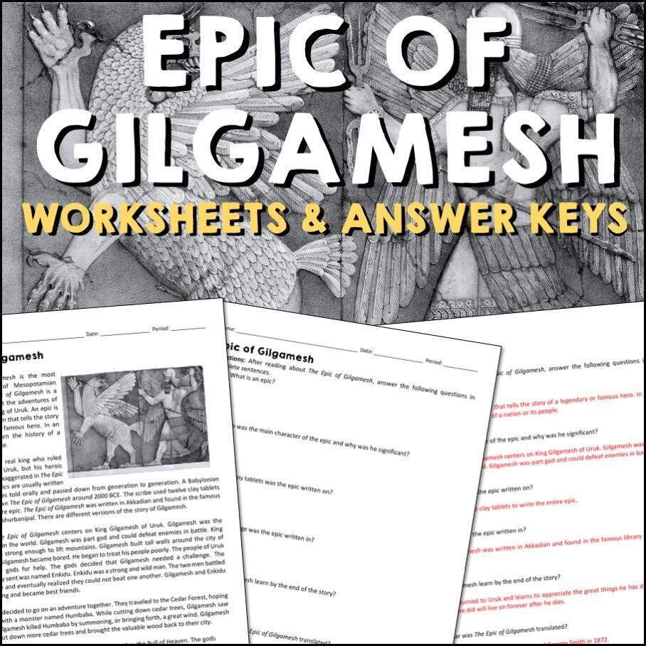 Epic Of Gilgamesh Reading Practice Worksheets Social Studies Educational Homeschool Activities For Kids Literacy Printable Digital Pages Etsy Epic Of Gilgamesh Reading Practice Worksheets Social Studies Educational Homeschool Activities For Kids Literacy Printable Digital Pages Etsy