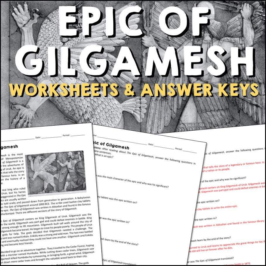 Epic Of Gilgamesh Reading Practice Worksheets Social Studies Educational Homeschool Activities For Kids Literacy Printable Digital Pages Etsy Epic Of Gilgamesh Reading Practice Worksheets Social Studies Educational Homeschool Activities For Kids Literacy Printable Digital Pages Etsy
