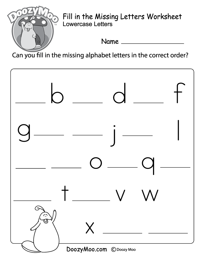 Fill In The Missing Letters Worksheet Free Printable Doozy Moo Yes I Can Worksheet Fill In The Blanks Super Simple