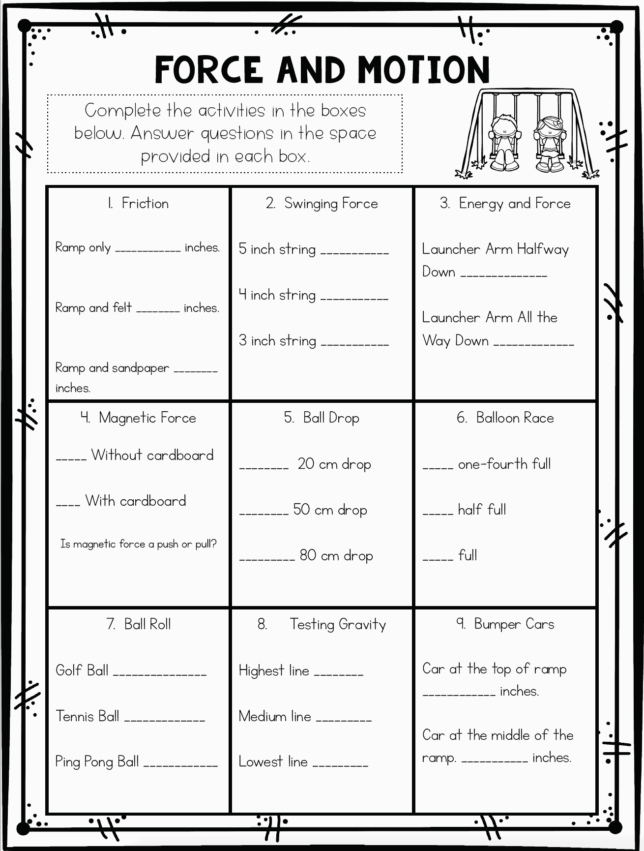 Force And Motion Worksheets Stations Ashleighs Education Journey Worksheets Library Force And Motion Worksheets Stations Ashleighs Education Journey Worksheets Library