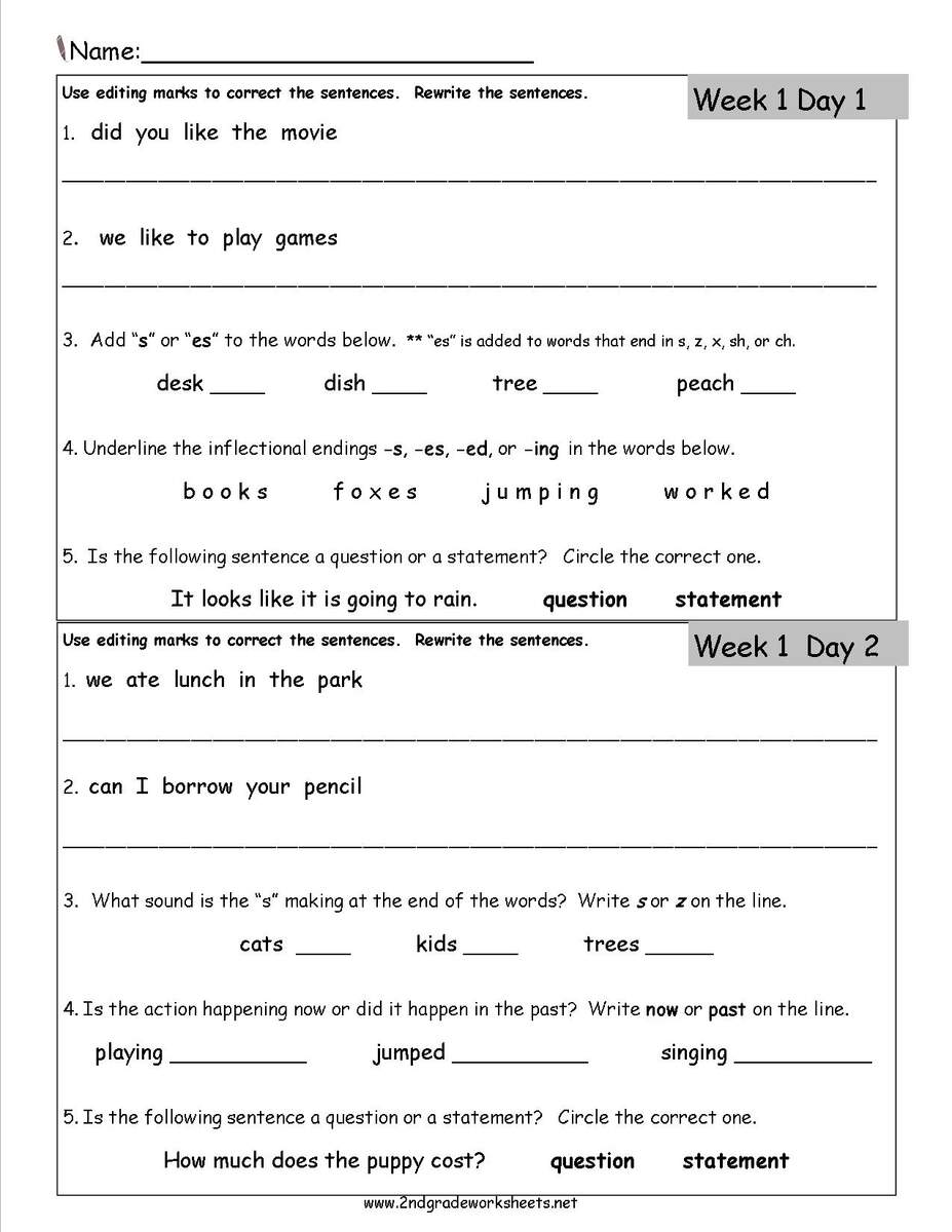 12 English Worksheets For Grade 2 Free PDF At Worksheeto