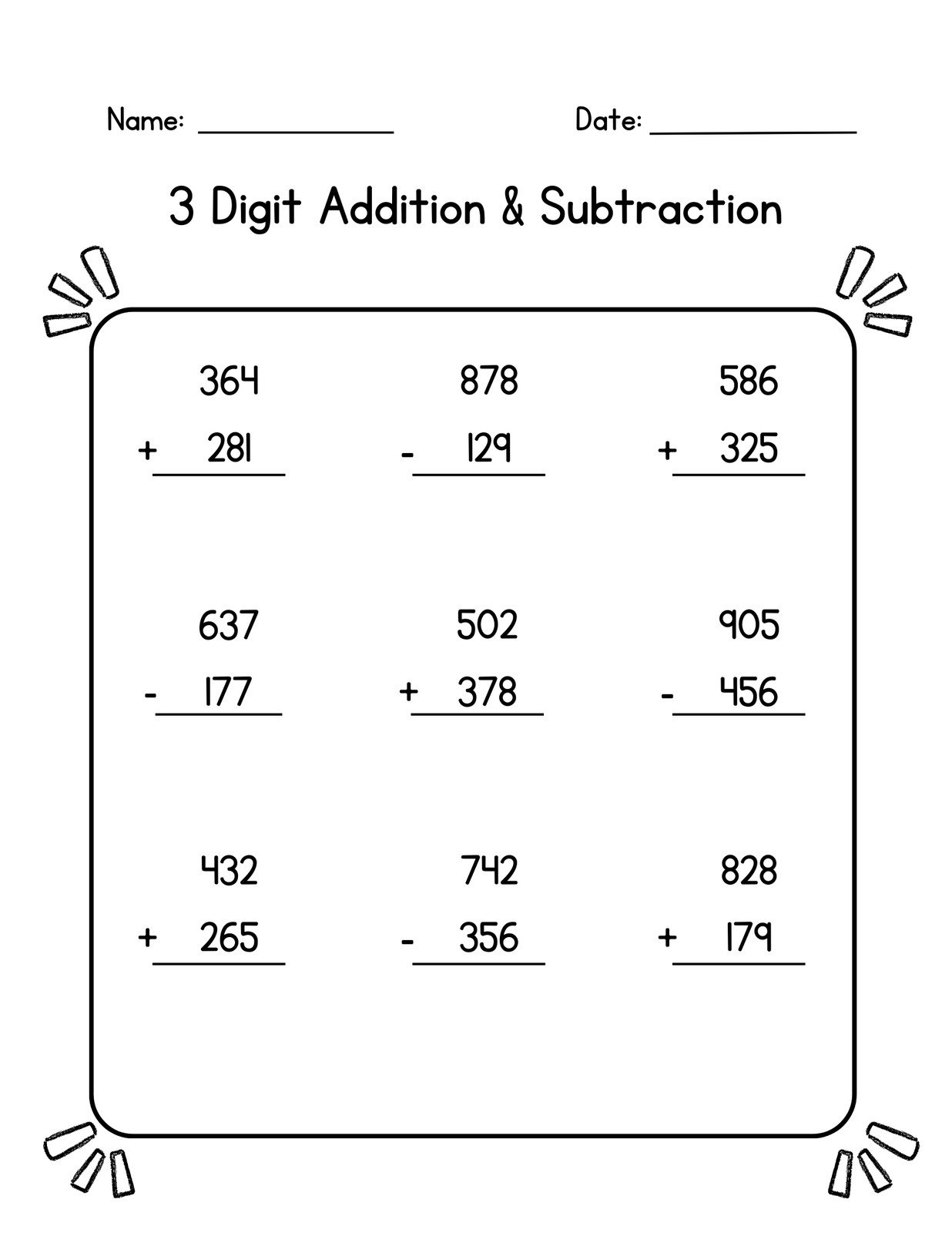 Math Worksheets Superstar Worksheets
