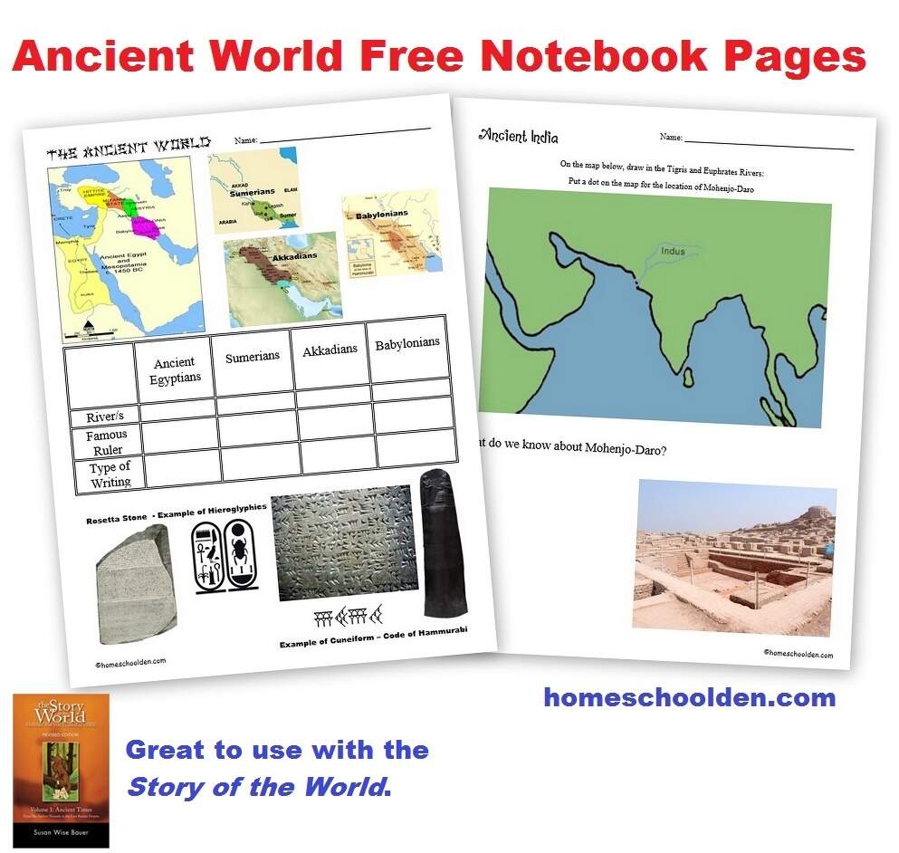 Free Ancient World Worksheets Egypt Mesopotamia India Homeschool Den Ancient Mesopotamia Worksheet