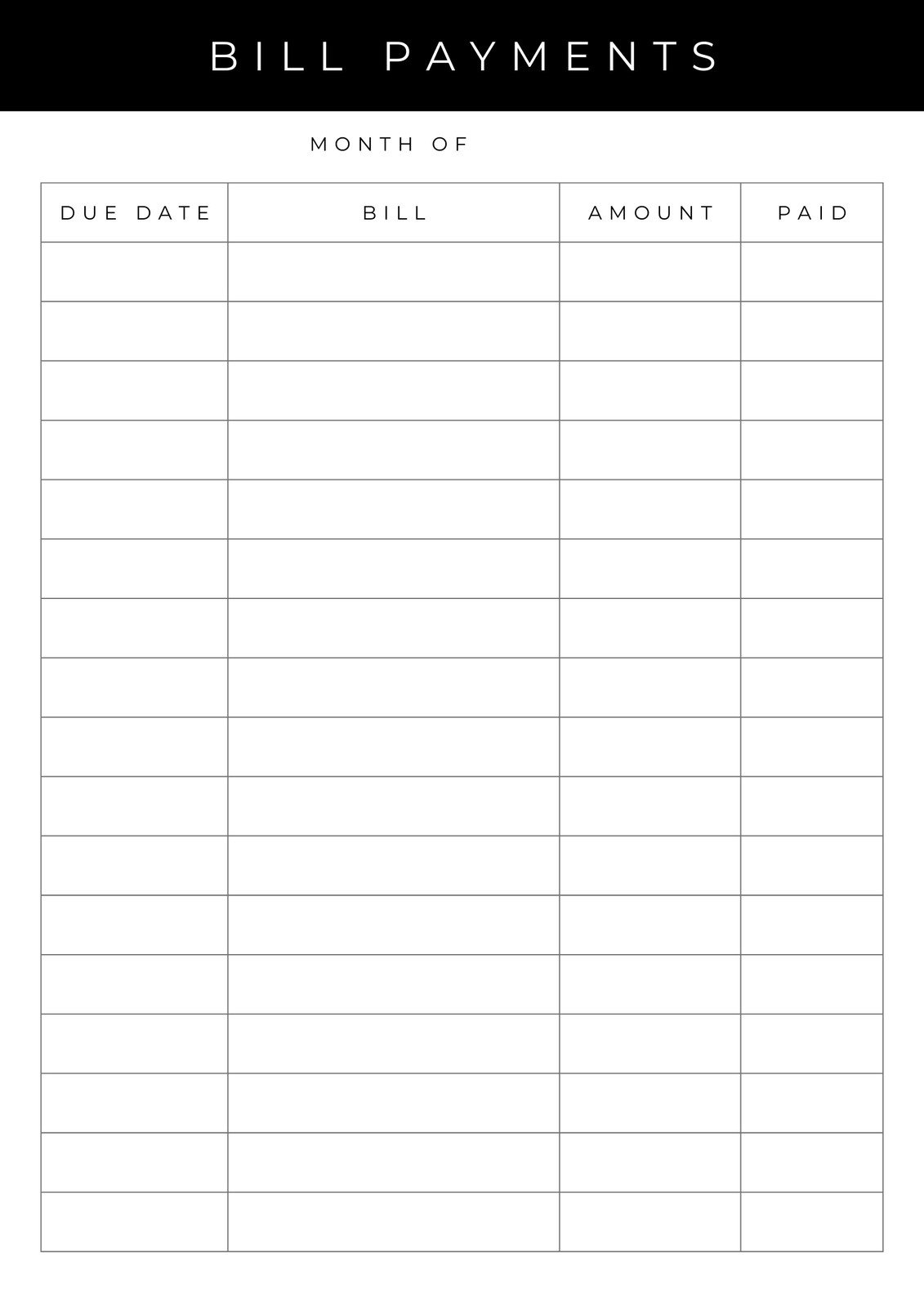 Monthly Budget Planner Printable Simple Budget Worksheet Personal Budget Template Instant Download Etsy