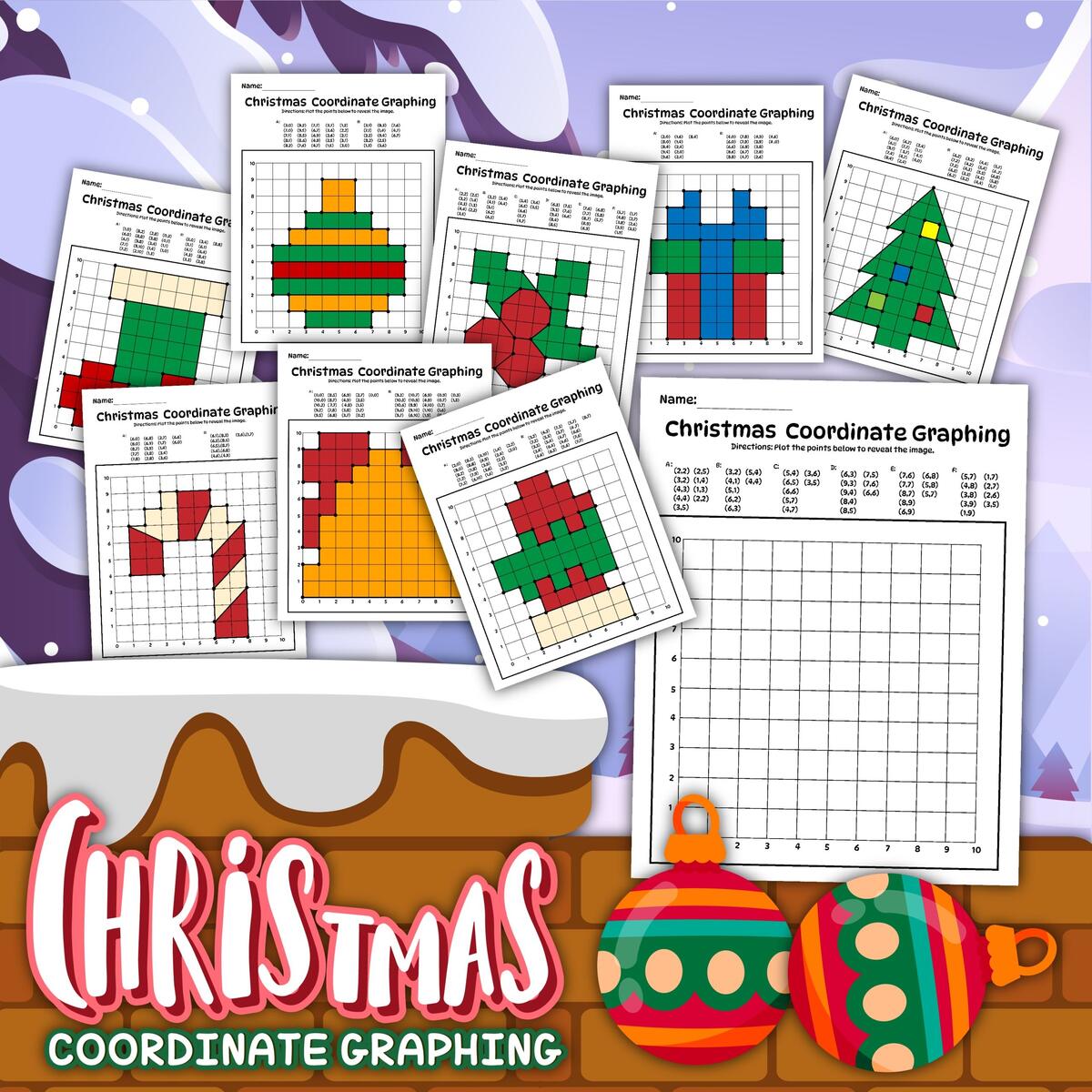 Free Christmas Coordinate Graphing Worksheets The Activity Mom Free Christmas Coordinate Graphing Worksheets The Activity Mom
