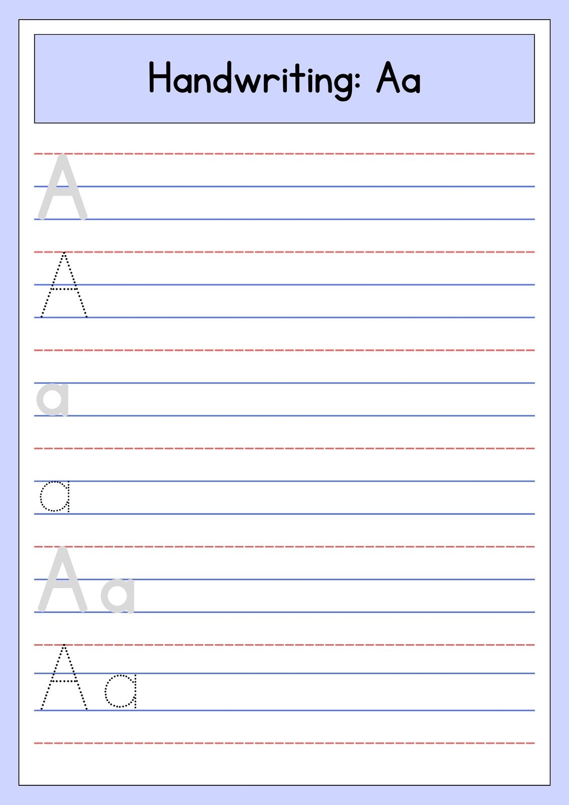 Free Printable Lowercase Cursive Tracing Worksheet