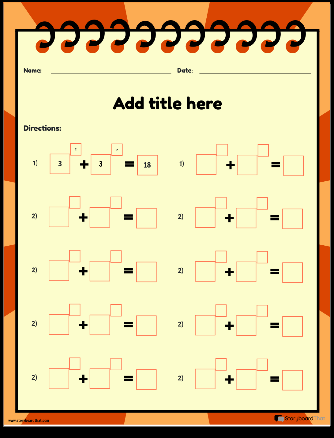 Free Exponents Worksheets Customize With Storyboard That