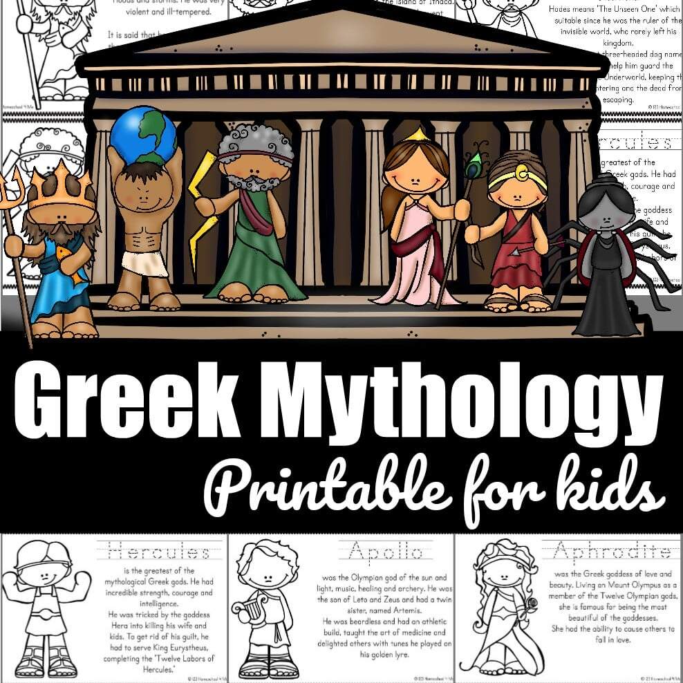 FREE Greek Mythology For Kids Printable Book FREE Greek Mythology For Kids Printable Book