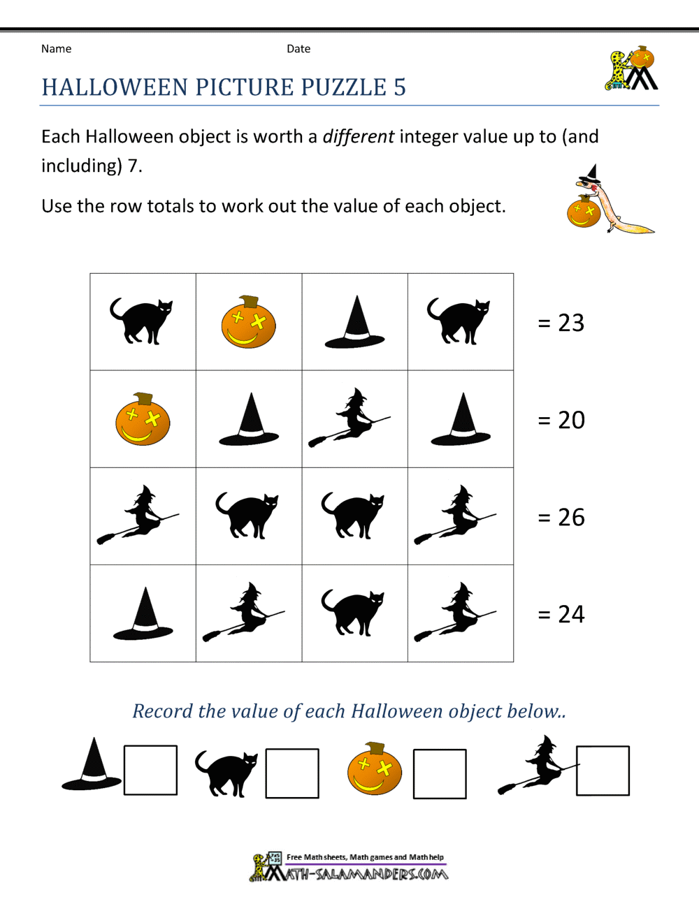 5th Grade Halloween Maze With Answer Key Printable Etsy Israel