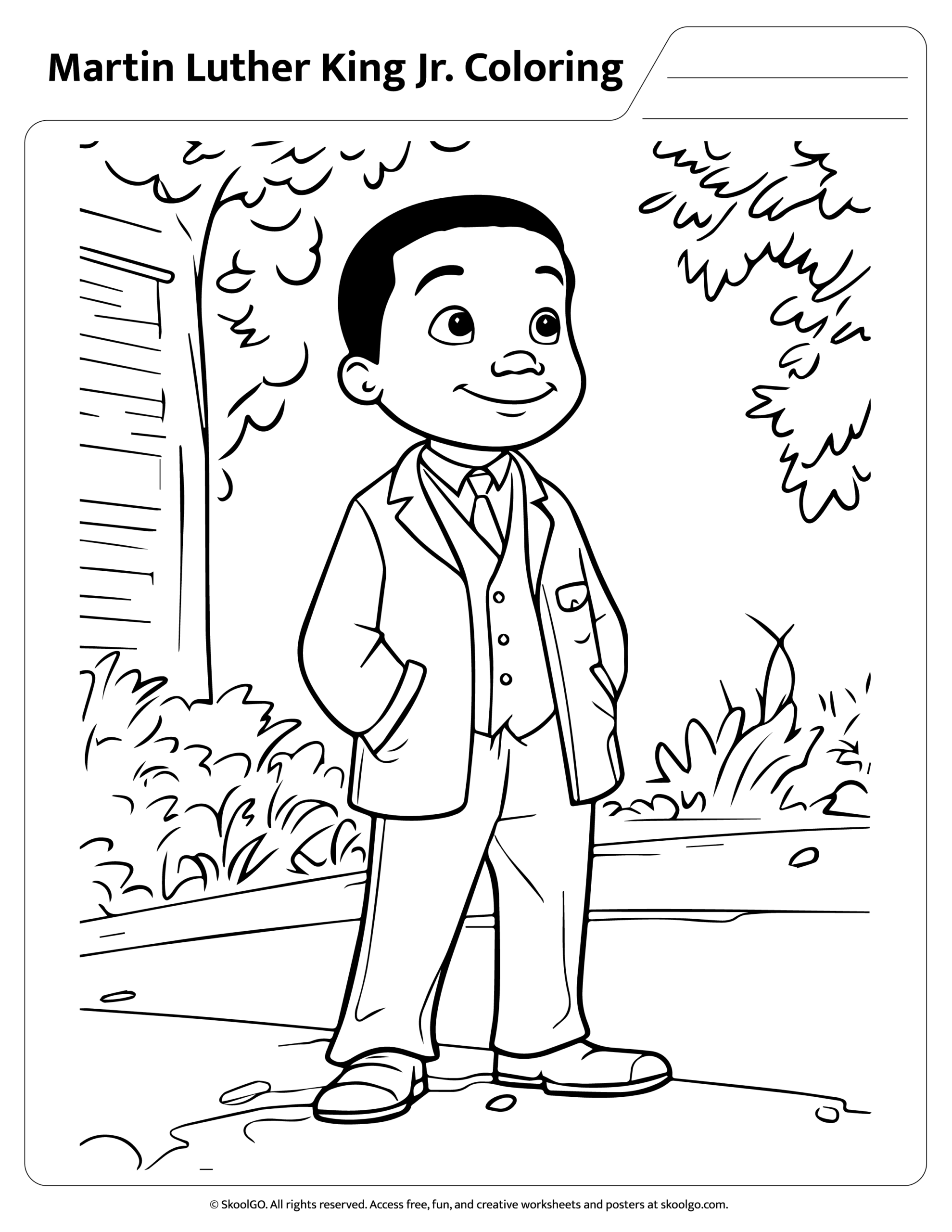 Free Martin Luther King Jr Coloring Page For Kids Free Martin Luther King Jr Coloring Page For Kids