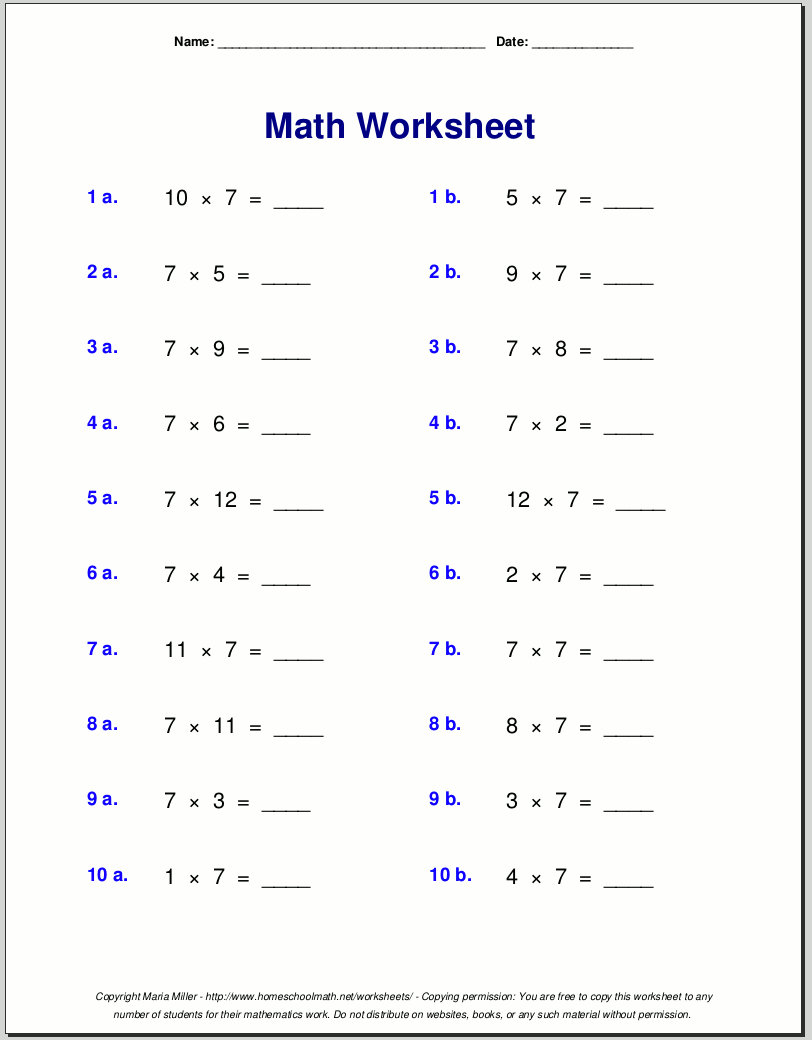 Free Math Worksheets Printable Math Worksheets For Kids Amax Kids