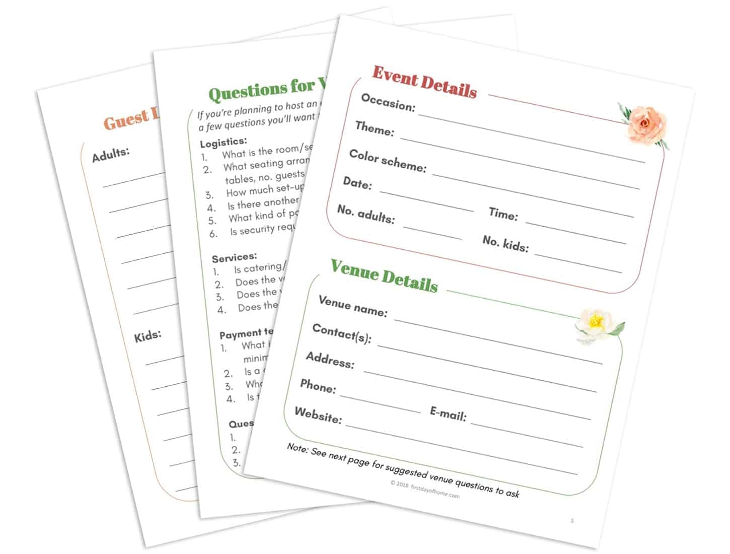 Free Party Planning Printables To Make Your Life Easy Free Party Planning Printables To Make Your Life Easy