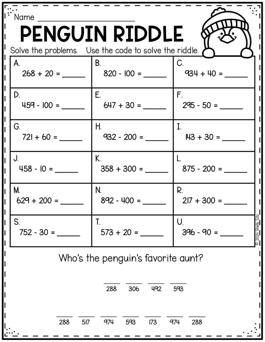 FREE Printable 2nd Grade Math Minutes Worksheets Pdf