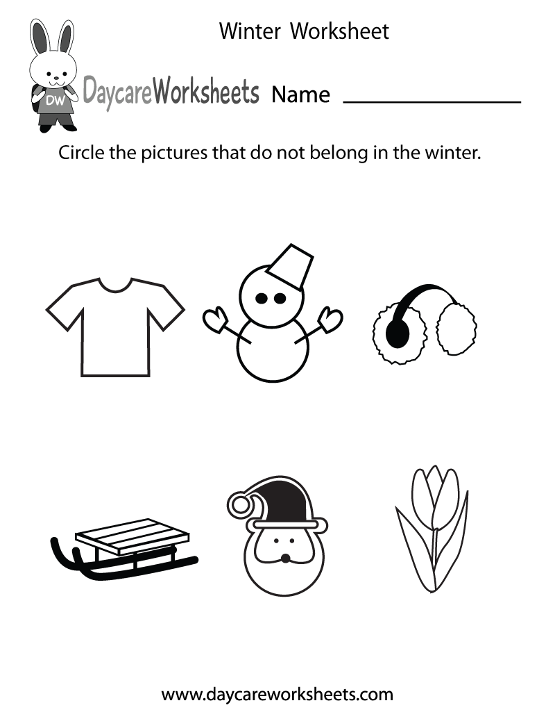 Free Preschool Winter Worksheet Free Printable Winter Worksheet For Preschool