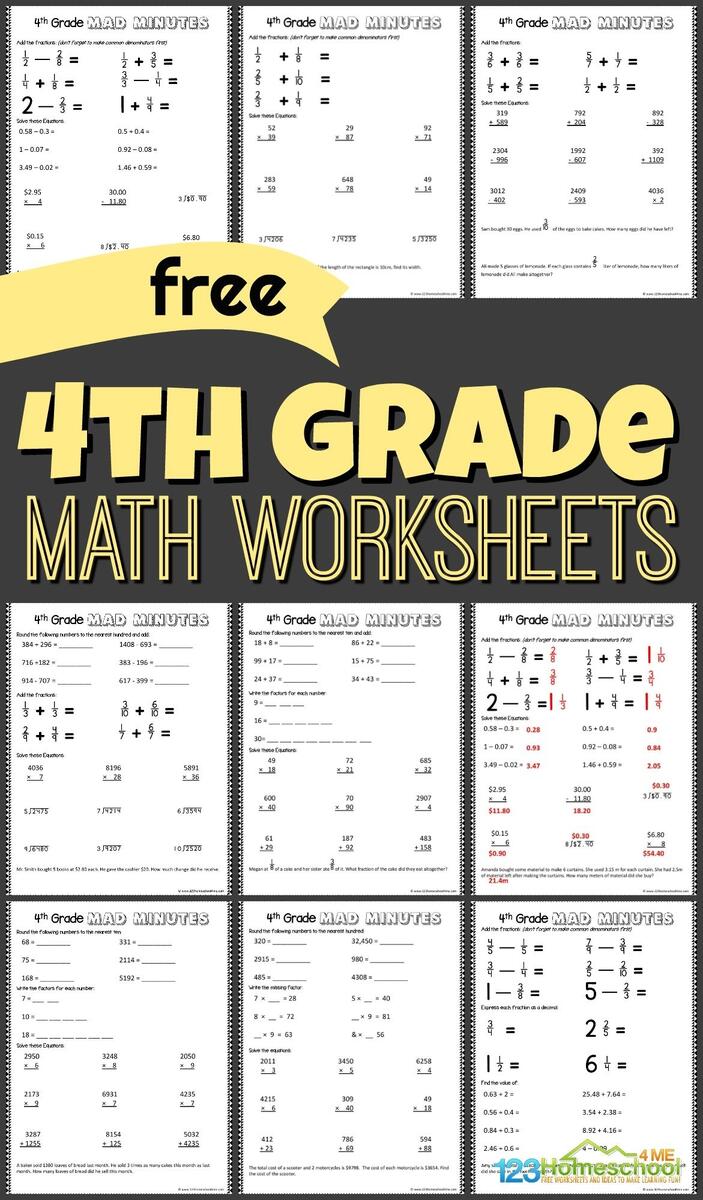 Fourth Grade Worksheets Bundle 500 Standards Aligned Printables Made By Teachers