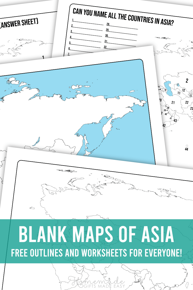 Free Printable Blank Map Of Asia Free Printable Blank Map Of Asia