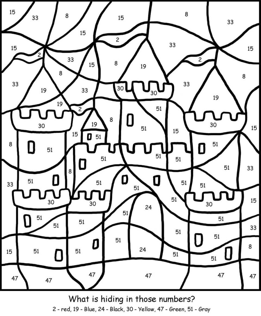 Winter Color By Number Pages K12 Math Worksheets