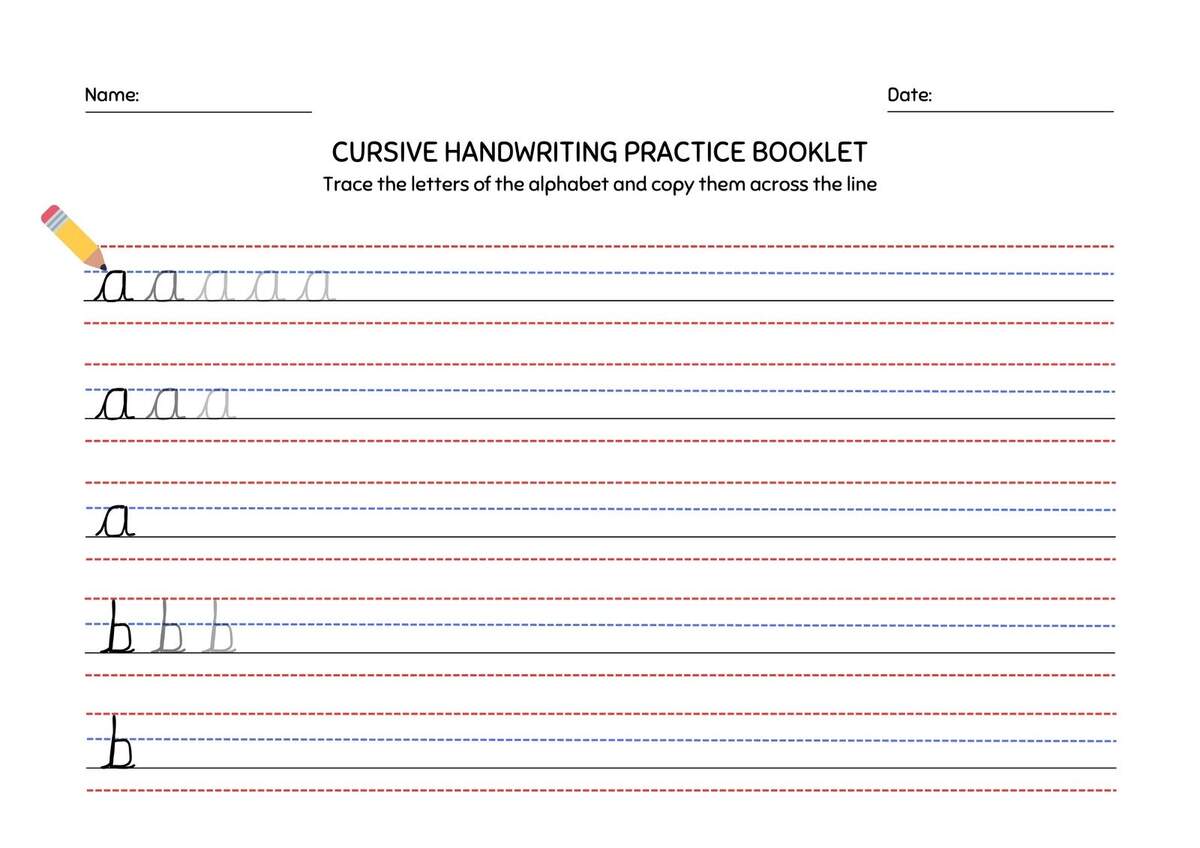 Free Printable Cursive Writing Worksheet Templates Canva