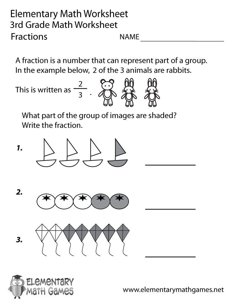 Free Printable Fractions Worksheet For Third Grade Fun Math Fraction Worksheets For 3rd Graders Made By Teachers
