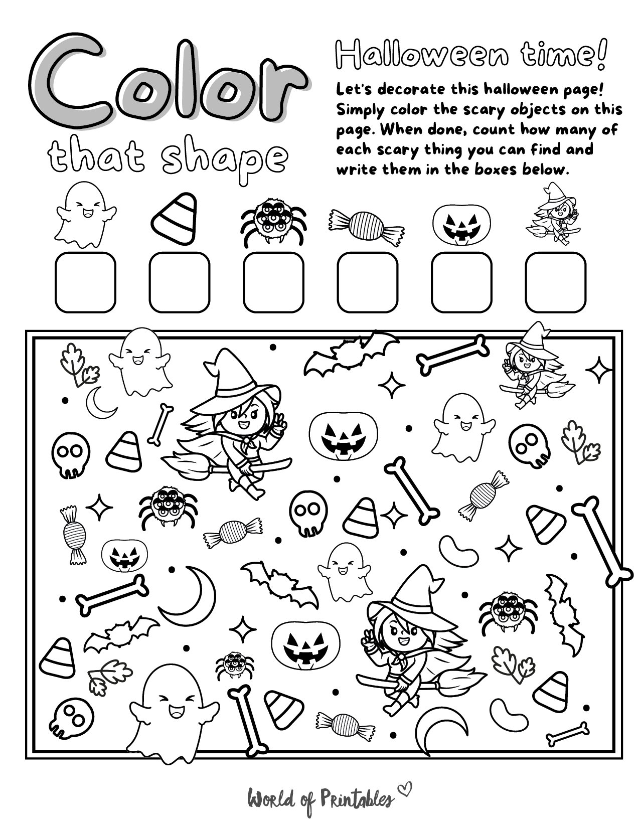 Free Printable I Spy Halloween Coloring Page Game World Of Printables Free Printable I Spy Halloween Coloring Page Game World Of Printables