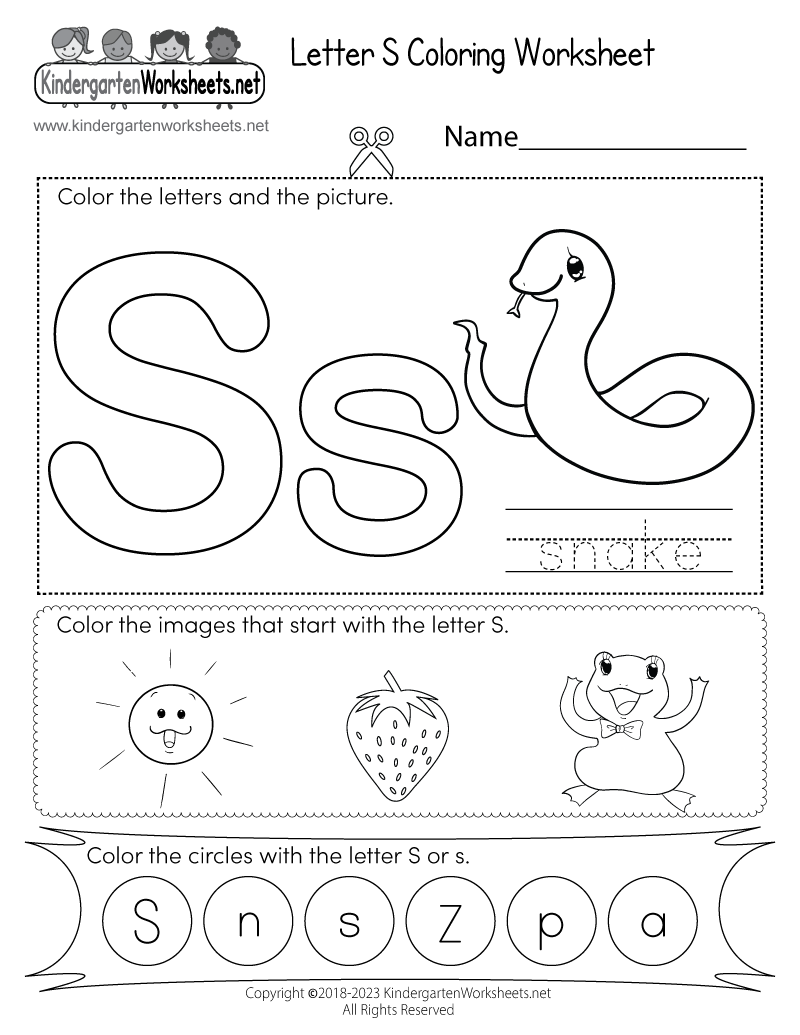 Free Printable Letter S Coloring Worksheet Preschool Learning Letter S Practice Free Printable Worksheet Sweet Benanna Sam