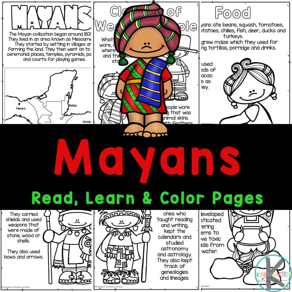 FREE Printable Maya Coloring Pages For Kids To Read Color Learn