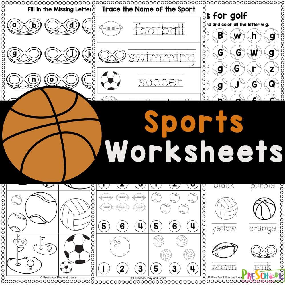 FREE Printable Sports Worksheets For Preschoolers Sports Day Math Worksheet Free Printable Digital PDF