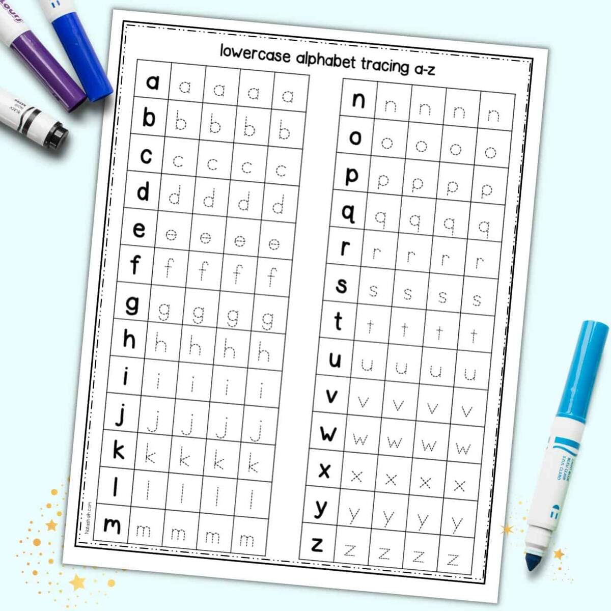 Free Printable Tracing Lowercase Letters Worksheet The Artisan Life Free Printable Tracing Lowercase Letters Worksheet The Artisan Life