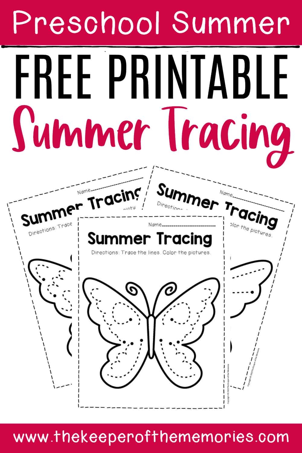 Free Printable Tracing Summer Preschool Worksheets The Keeper Of The Memories Free Printable Tracing Summer Preschool Worksheets The Keeper Of The Memories