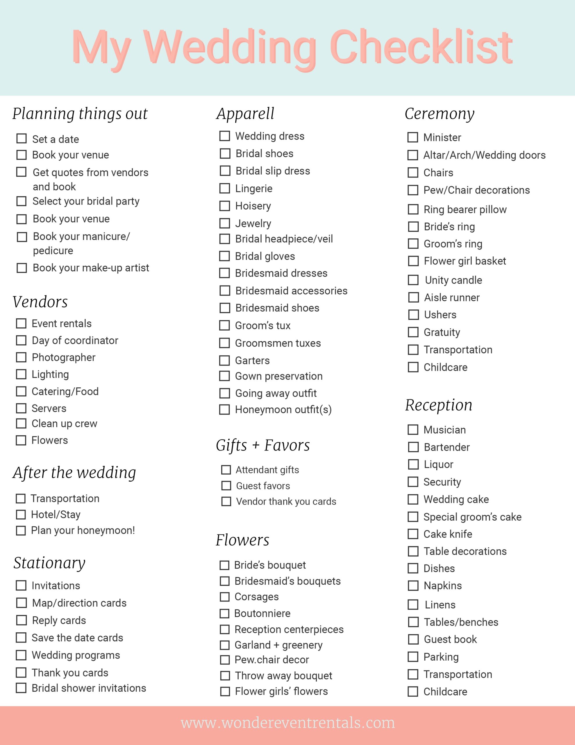 Free Printable Wedding Checklist Worksheets Library Free Printable Wedding Checklist Worksheets Library