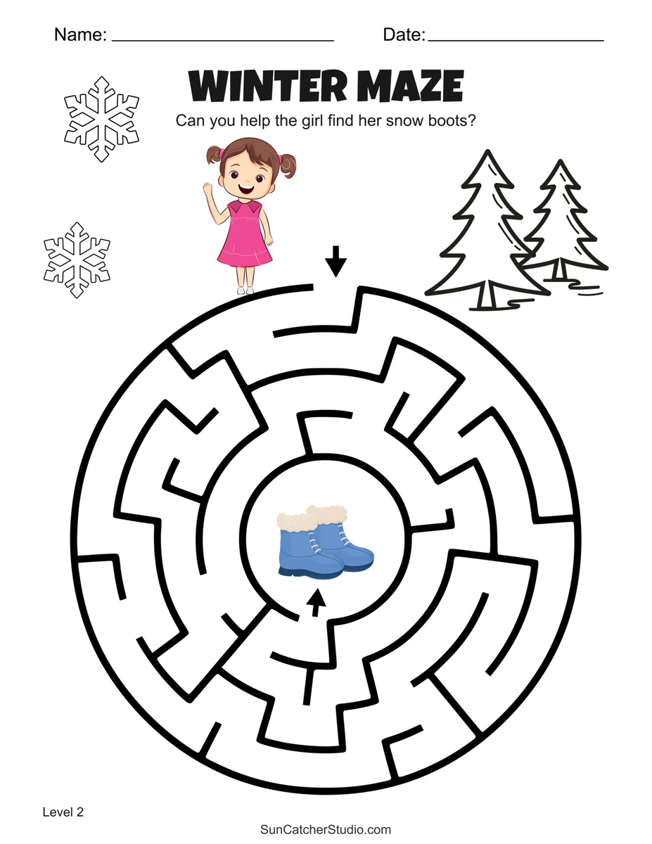 Free Printable Winter Maze Worksheets And Puzzles Free Printables Lettering SVG Files Tools Apps Free Printable Winter Maze Worksheets And Puzzles Free Printables Lettering SVG Files Tools Apps
