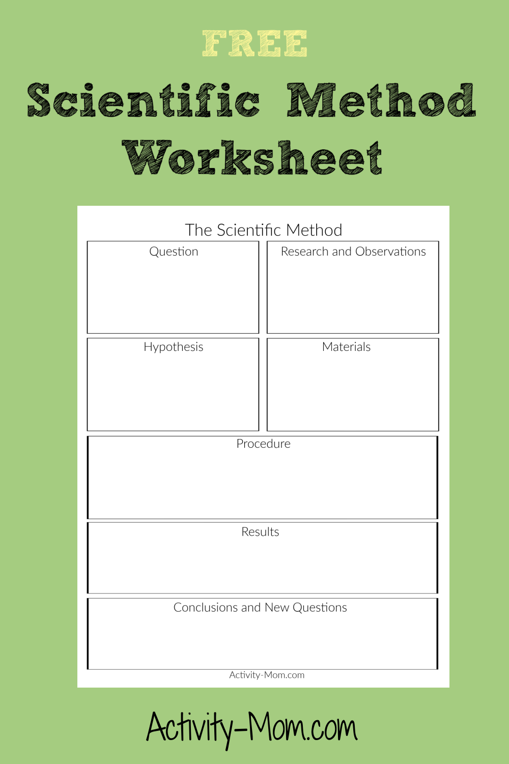 Scientific Method Coloring Sheet