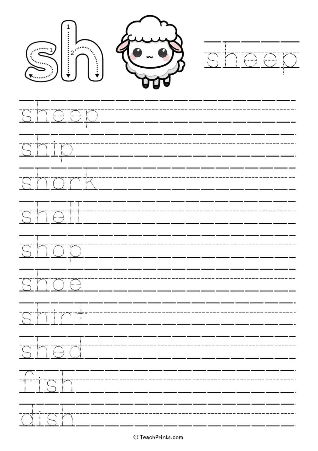 Free Sh Worksheets Teach Prints Free Sh Worksheets Teach Prints