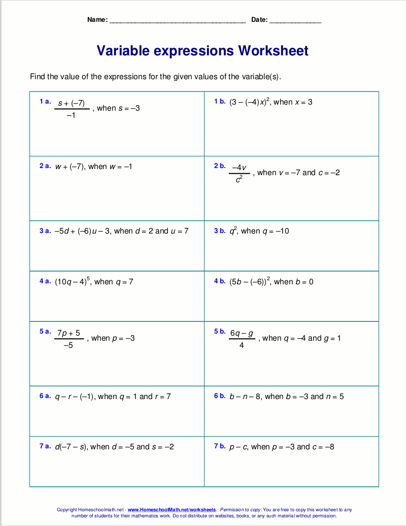 Solving Linear Equations D Worksheet PDF Printable Algebra Worksheet Cazoom Math