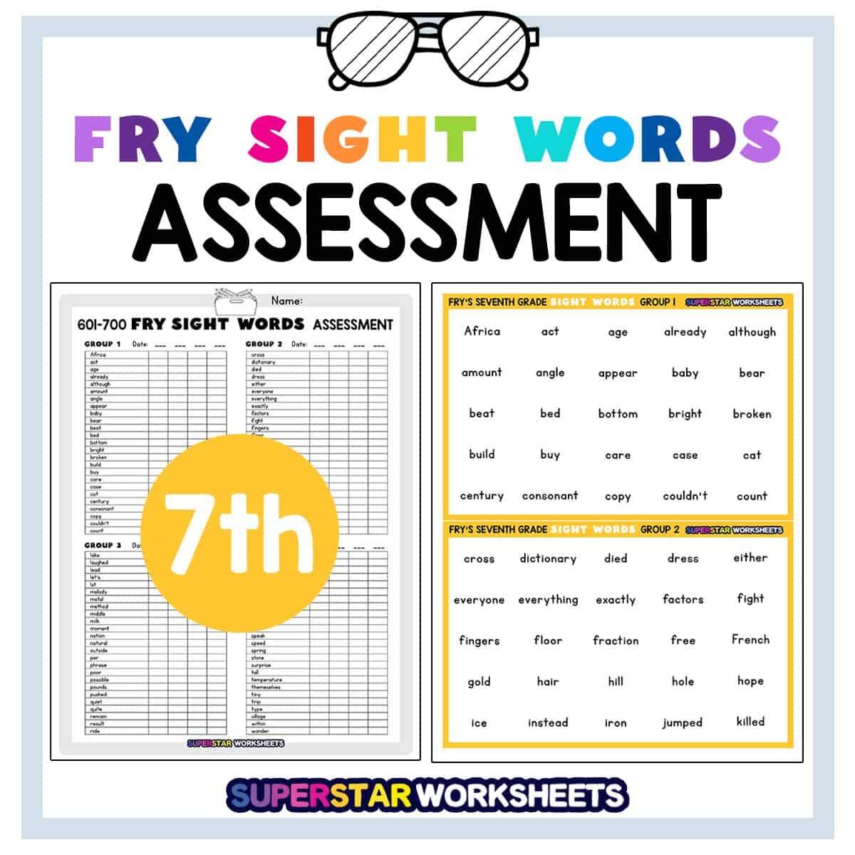 Fry Sight Words Superstar Worksheets