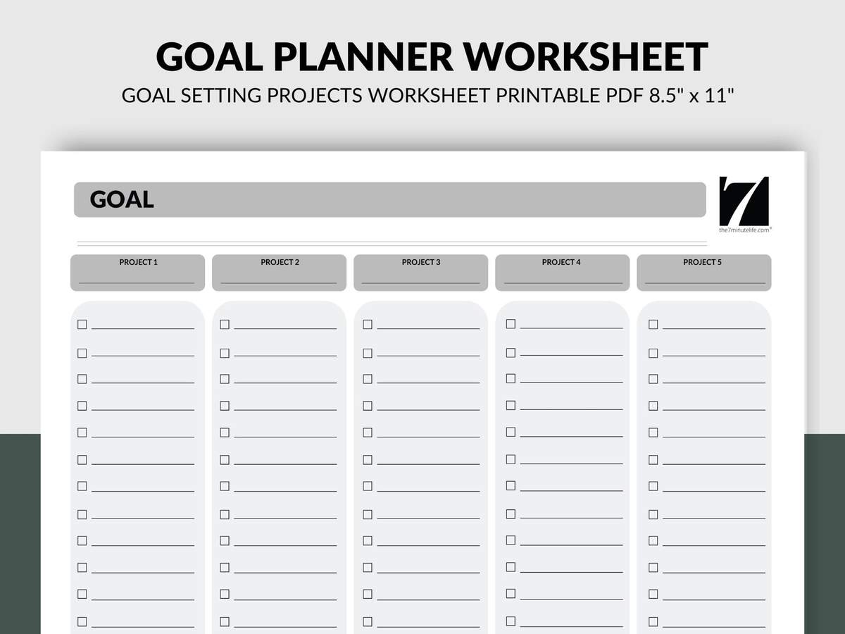 Goal Setting Worksheet The 7 Minute Life Goal Setting Worksheet The 7 Minute Life