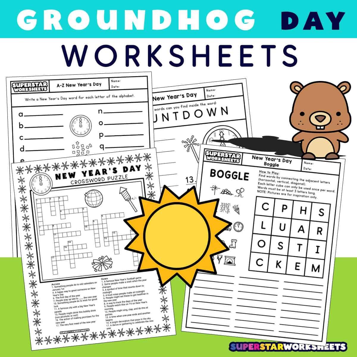 Groundhog Day Worksheets Free Printables Superstar Worksheets