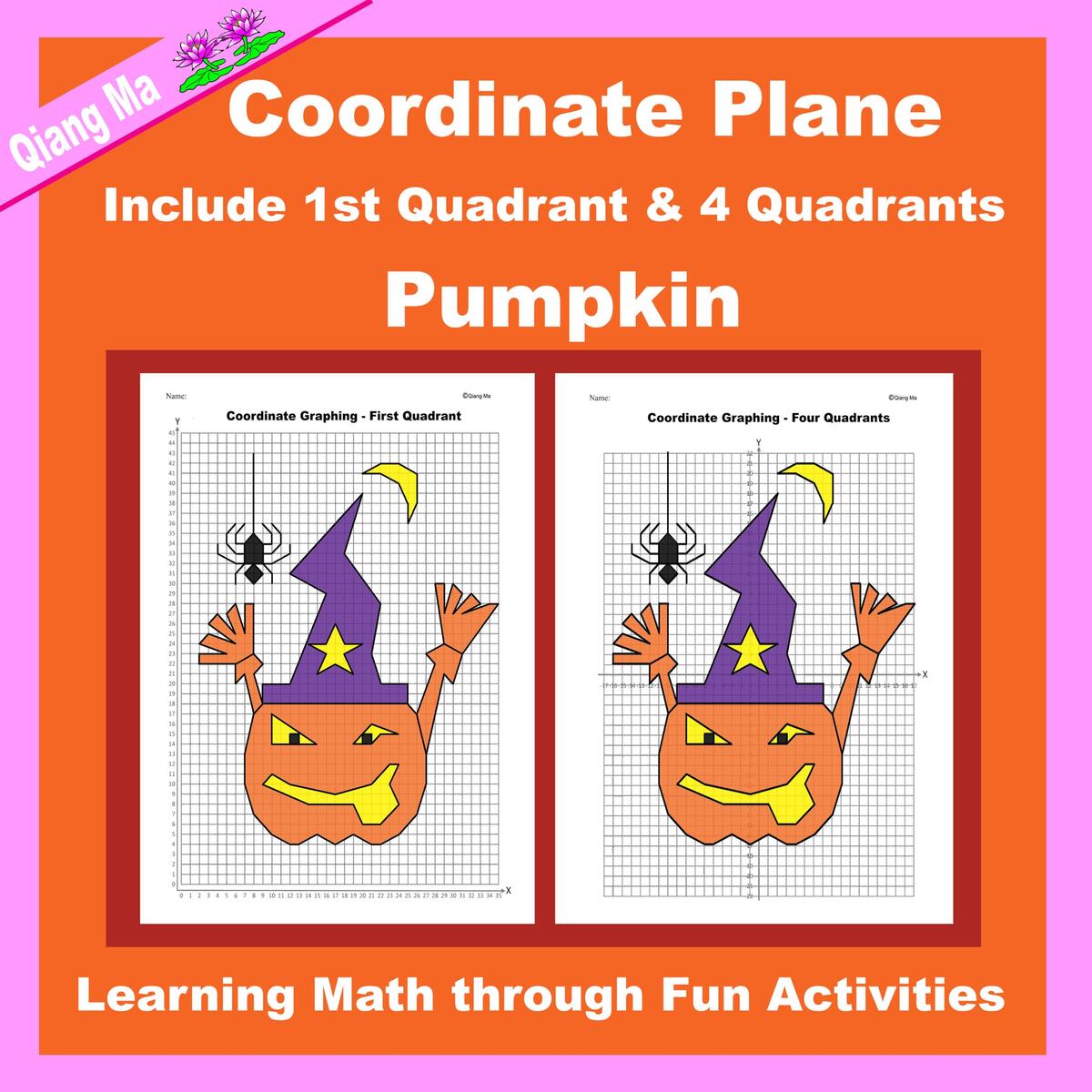 Halloween Coordinate Plane Graphing Picture Pumpkin Made By Teachers Halloween Coordinate Plane Graphing Picture Pumpkin Made By Teachers