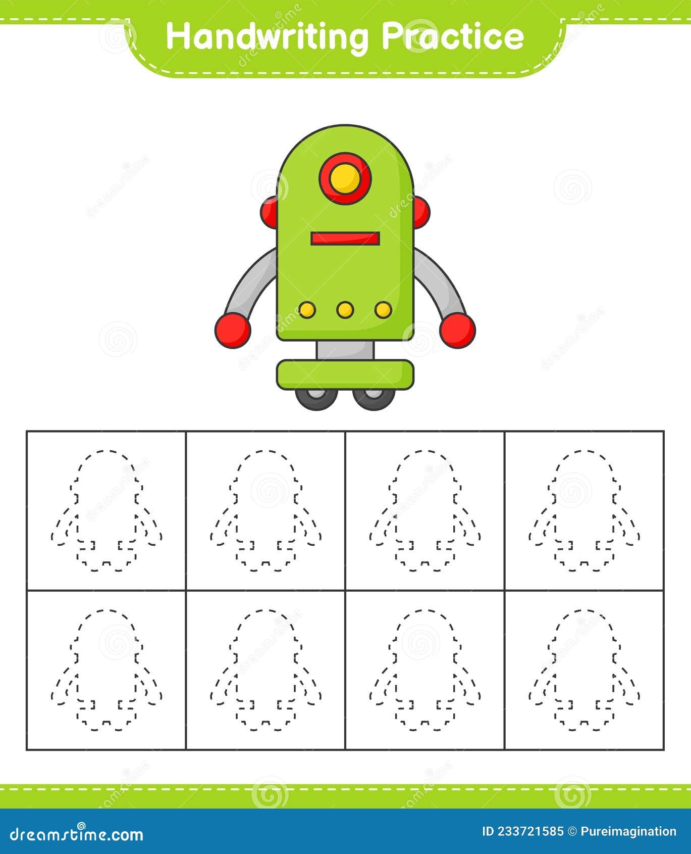 Handwriting Practice Tracing Lines Of Robot Character Stock Vector Illustration Of Dash Kindergarten 233721585 Handwriting Practice Tracing Lines Of Robot Character Educational Children Game Printable Worksheet Vector Illustration Royalty Free SVG Cliparts Vectors And Stock Illustration Image 176741464