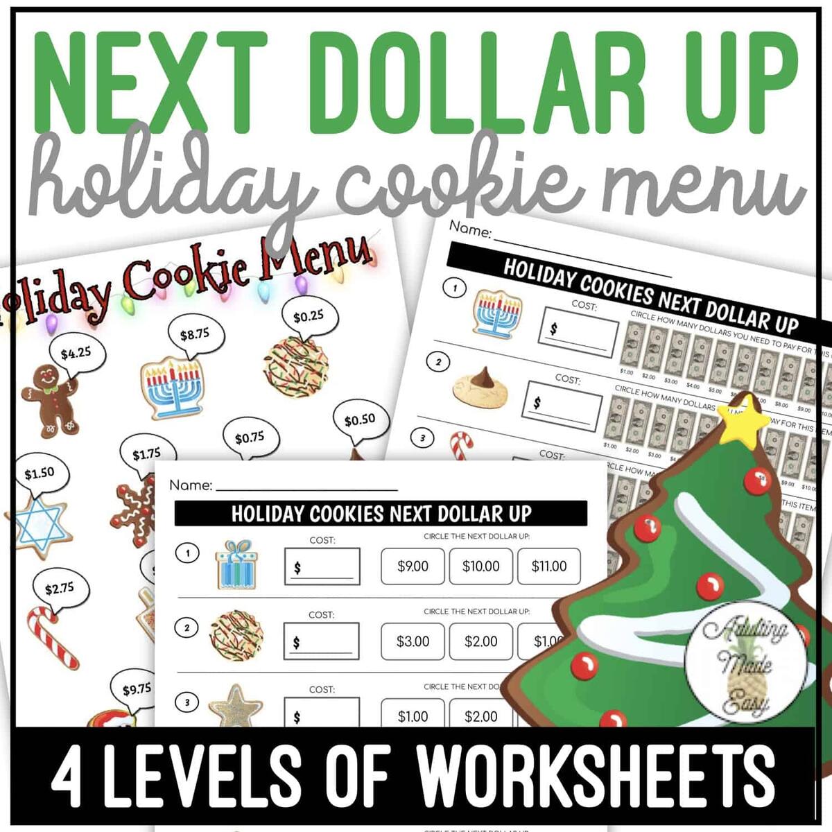 Fast Food Restaurant Menu Next Dollar Up Worksheets