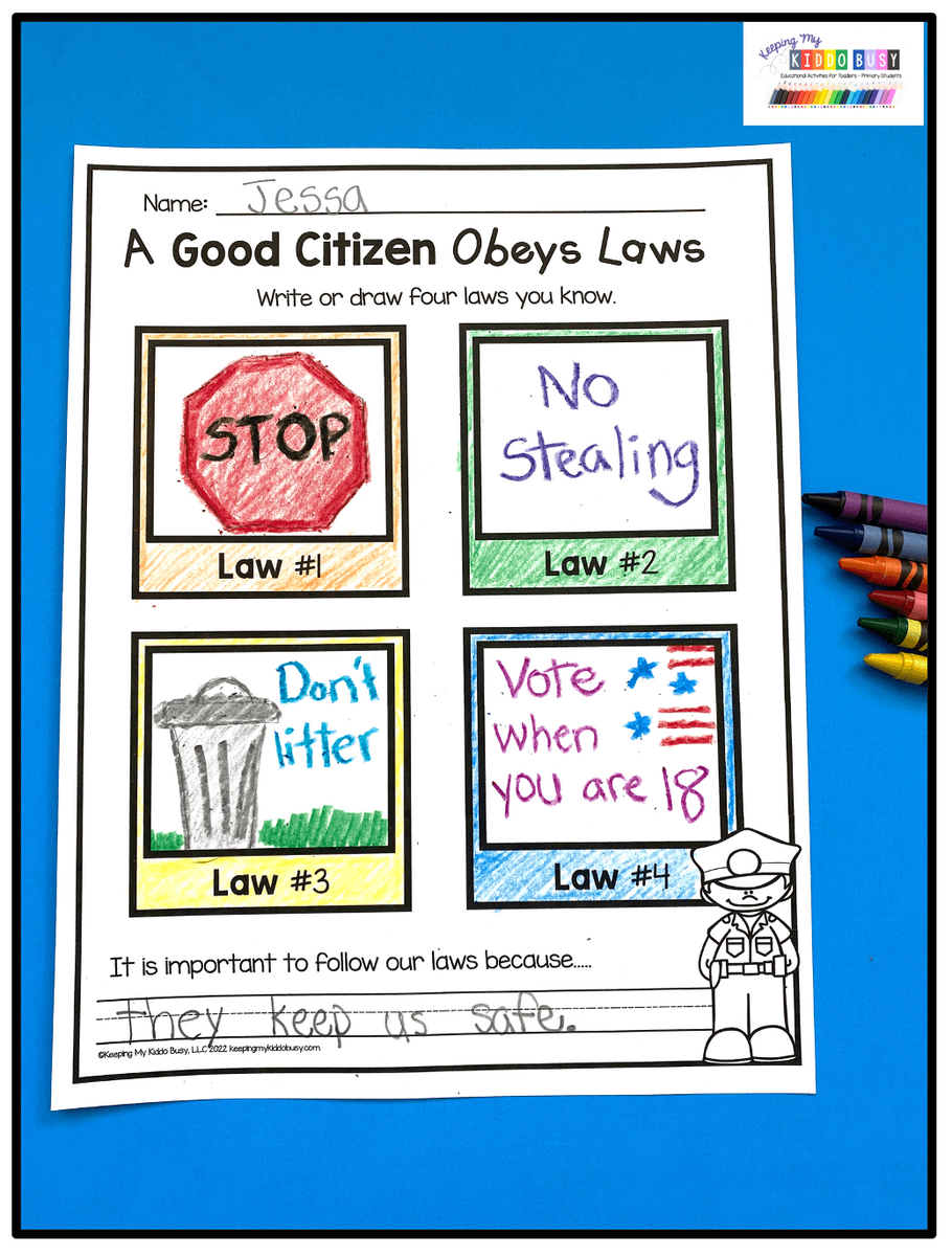 How To Be A Good Citizen At School Citizenship Skills FREEBIE Keeping My Kiddo Busy How To Be A Good Citizen Activity 1 Learning Experience 9 A2 Worksheets Library
