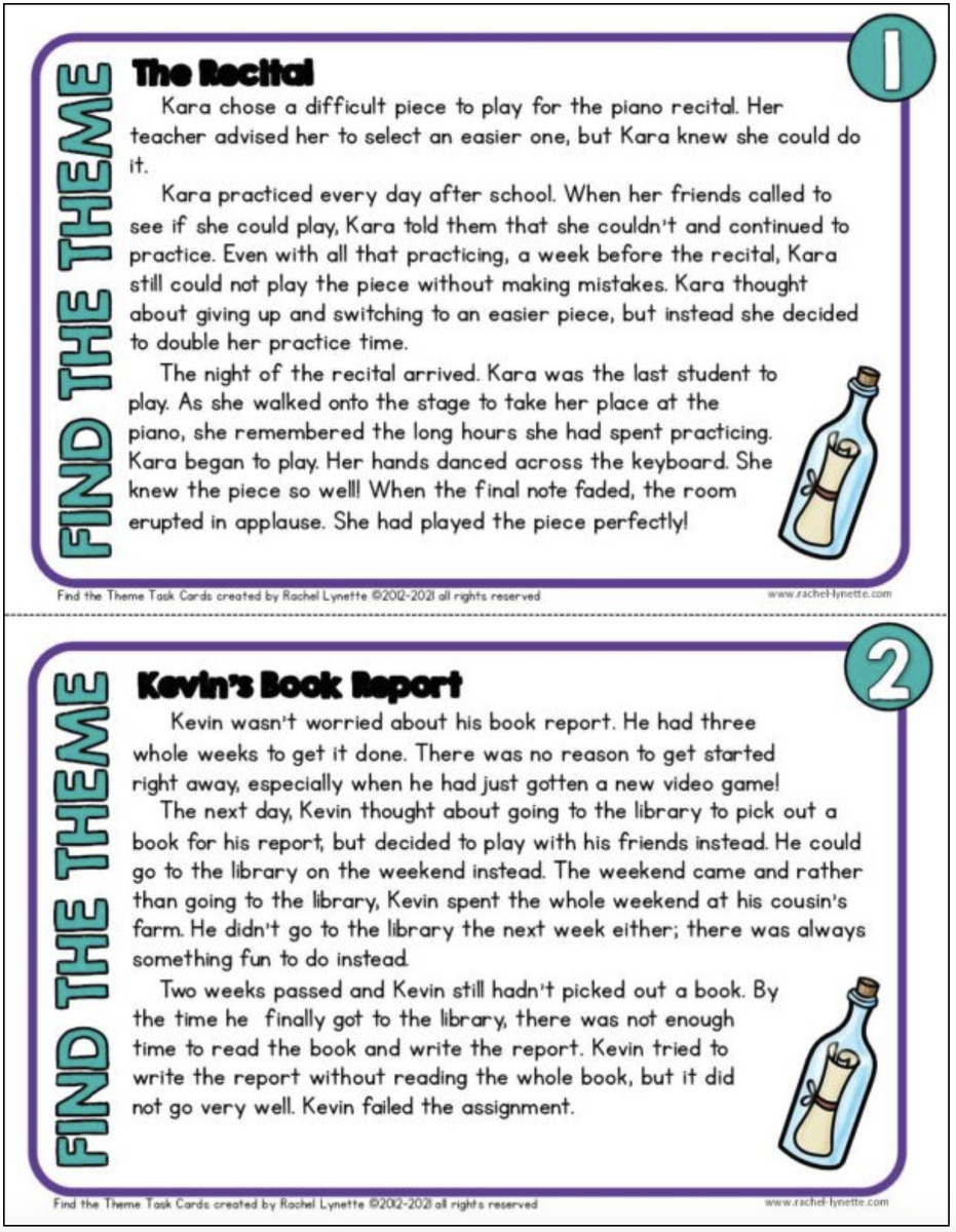 Ideas For Teaching Theme To Your 3rd 4th And 5th Graders Ideas For Teaching Theme To Your 3rd 4th And 5th Graders