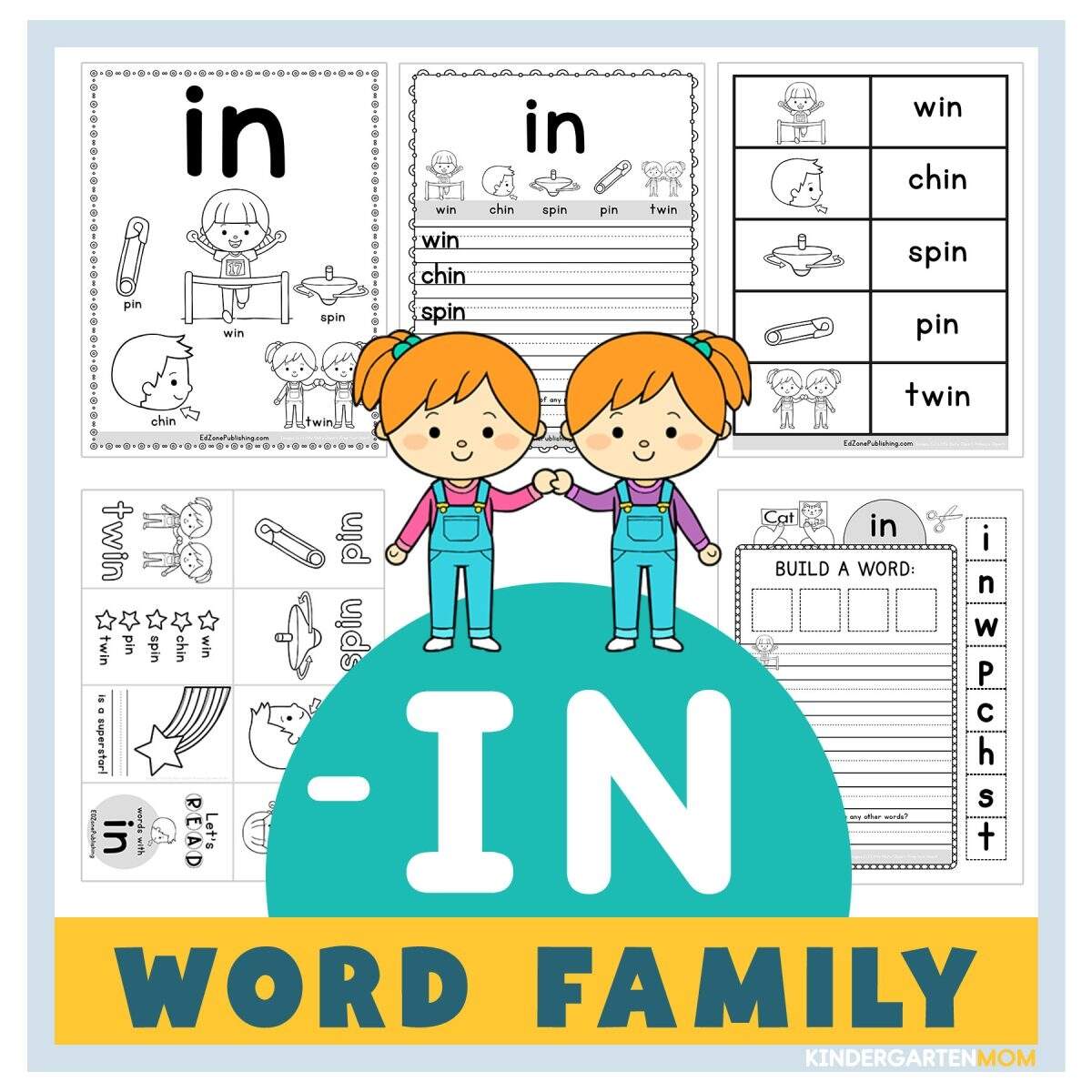 IN Word Family Worksheets Kindergarten Mom IN Word Family Worksheets Kindergarten Mom