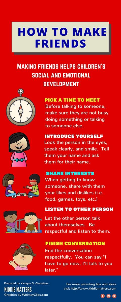 Infographic Teaching Children How To Make Friends Infographic Teaching Children How To Make Friends