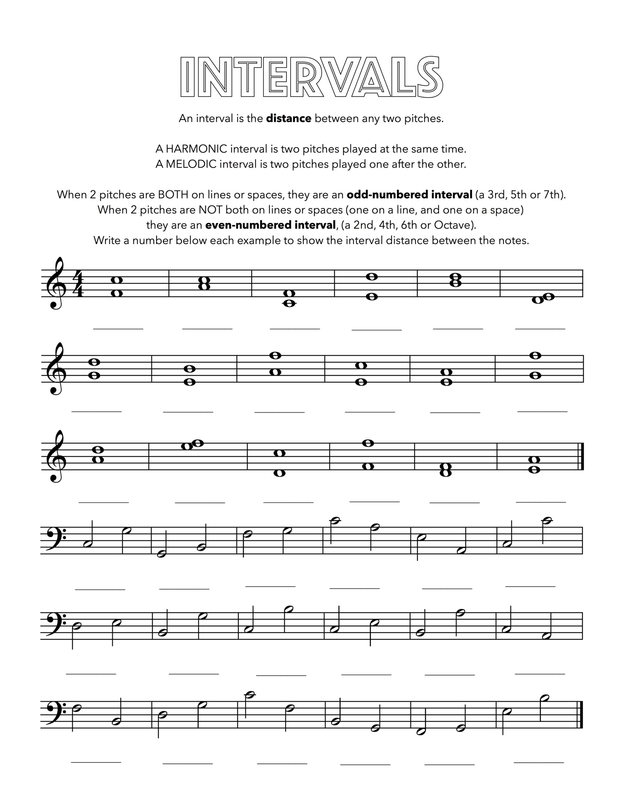 Intervals Worksheet Worksheets Library
