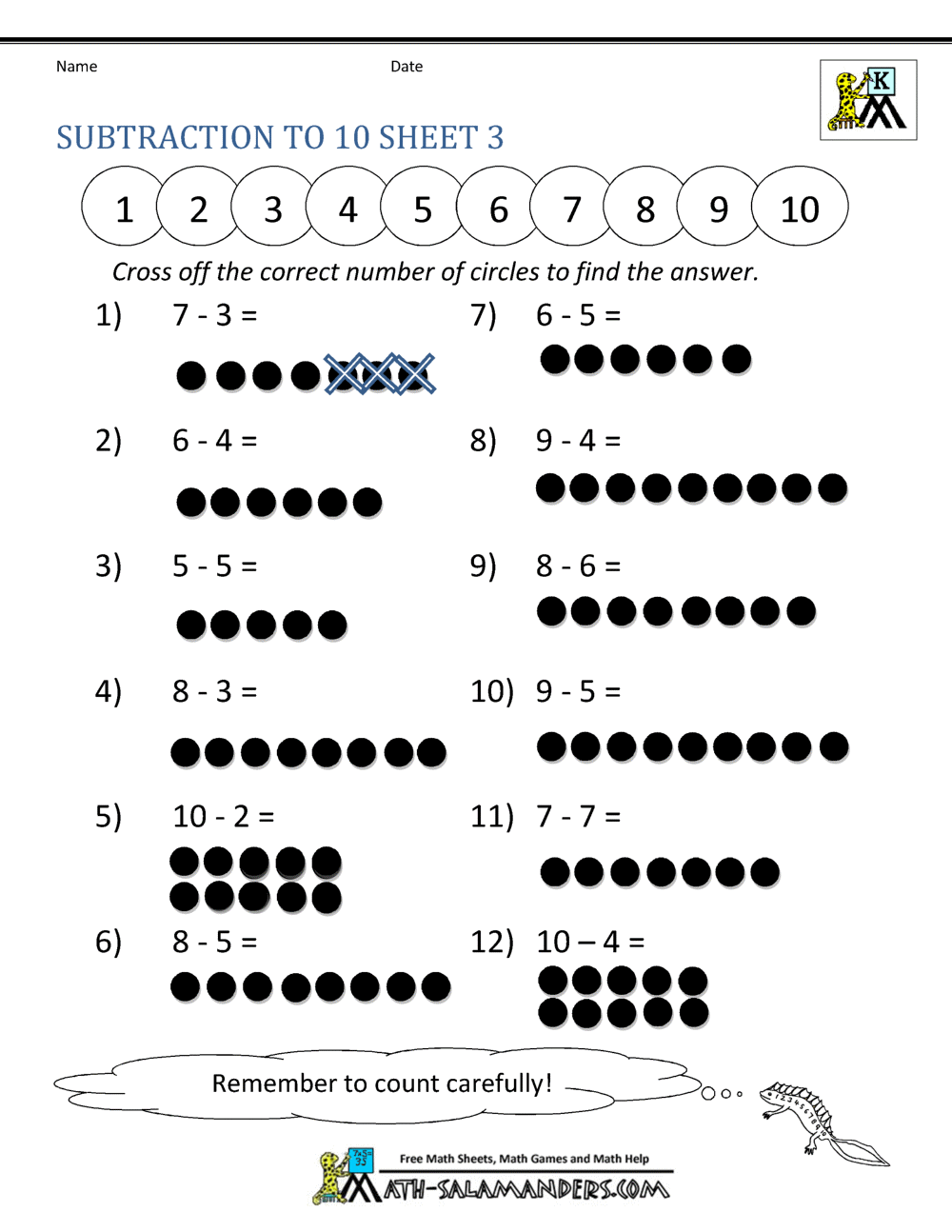 Kindergarten Addition And Subtraction Worksheets Kindergarten Addition And Subtraction Worksheets