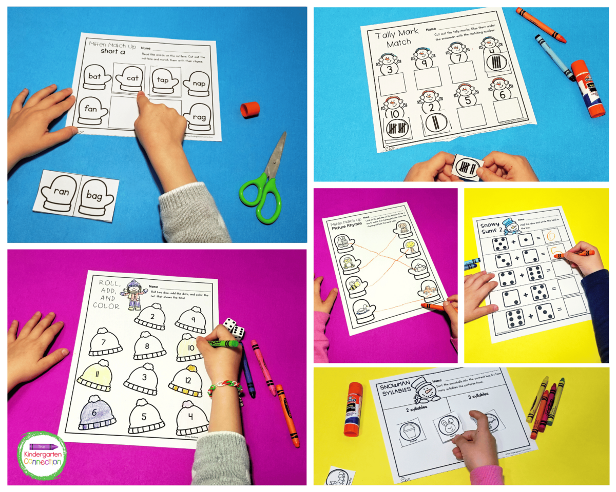 Kindergarten January Printables For Math Literacy Kindergarten January Printables For Math Literacy